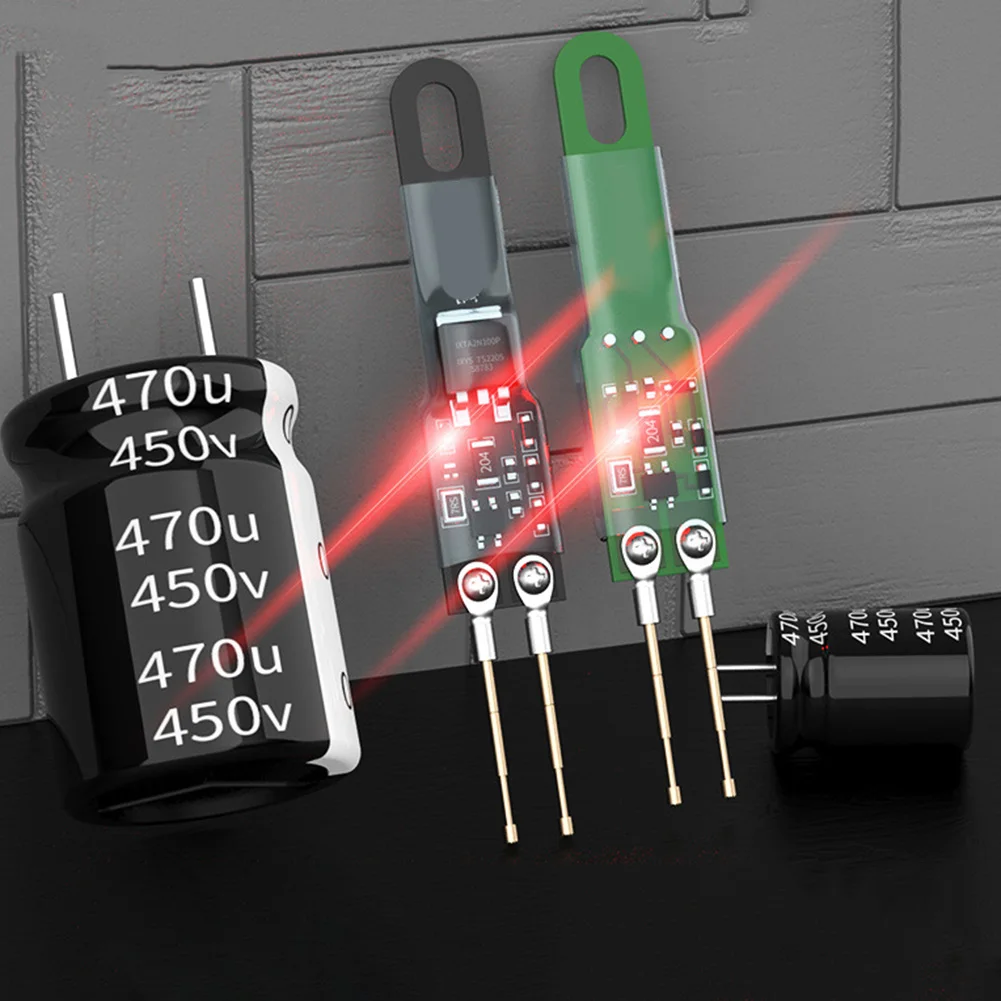 Capacitor Discharge Pen High Voltage Fast Discharge Switching Power Supply 1000UF/5000UF Discharge Protection LED Indicator Tool