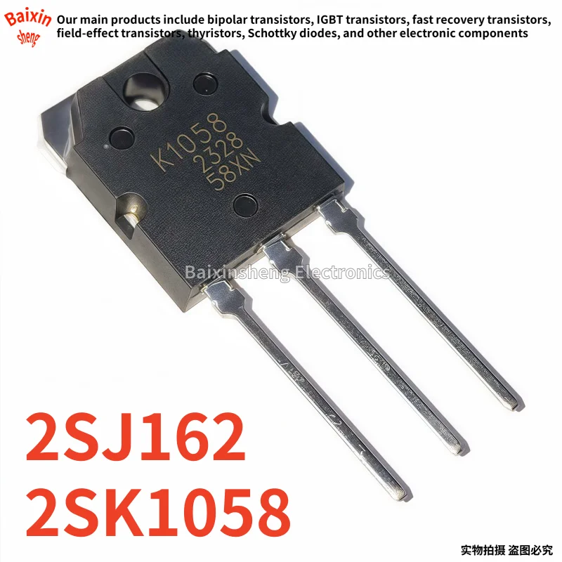 10PCS NEW 2SJ162 2SK1058 TO-3P J162 K1058 Audio transistor pair