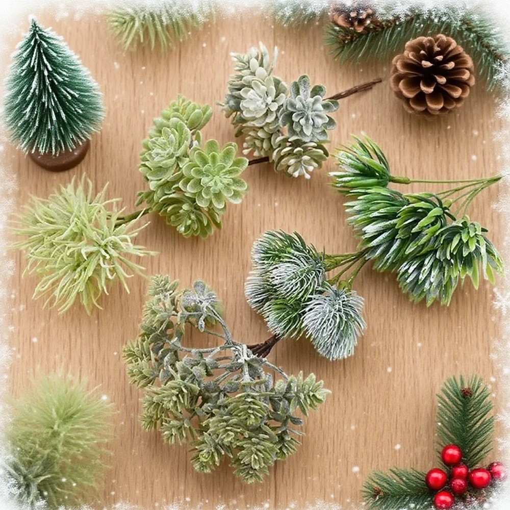 

1Pc Artificial Plant Christmas Tree Home Room Wedding Decoration Bridal Accessory Clearance Fake Plant Diy Gift Handmade Wreath