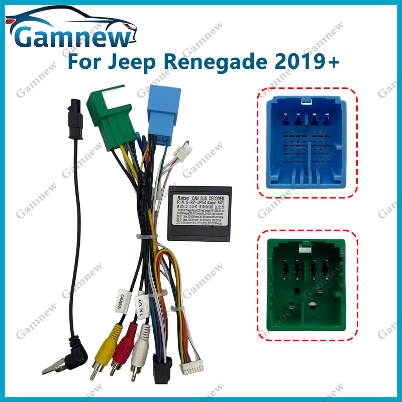 Car Android Radio Cable Power Wiring Harness connector CAN Bus Adapter For Jeep Renegade Compass Commander