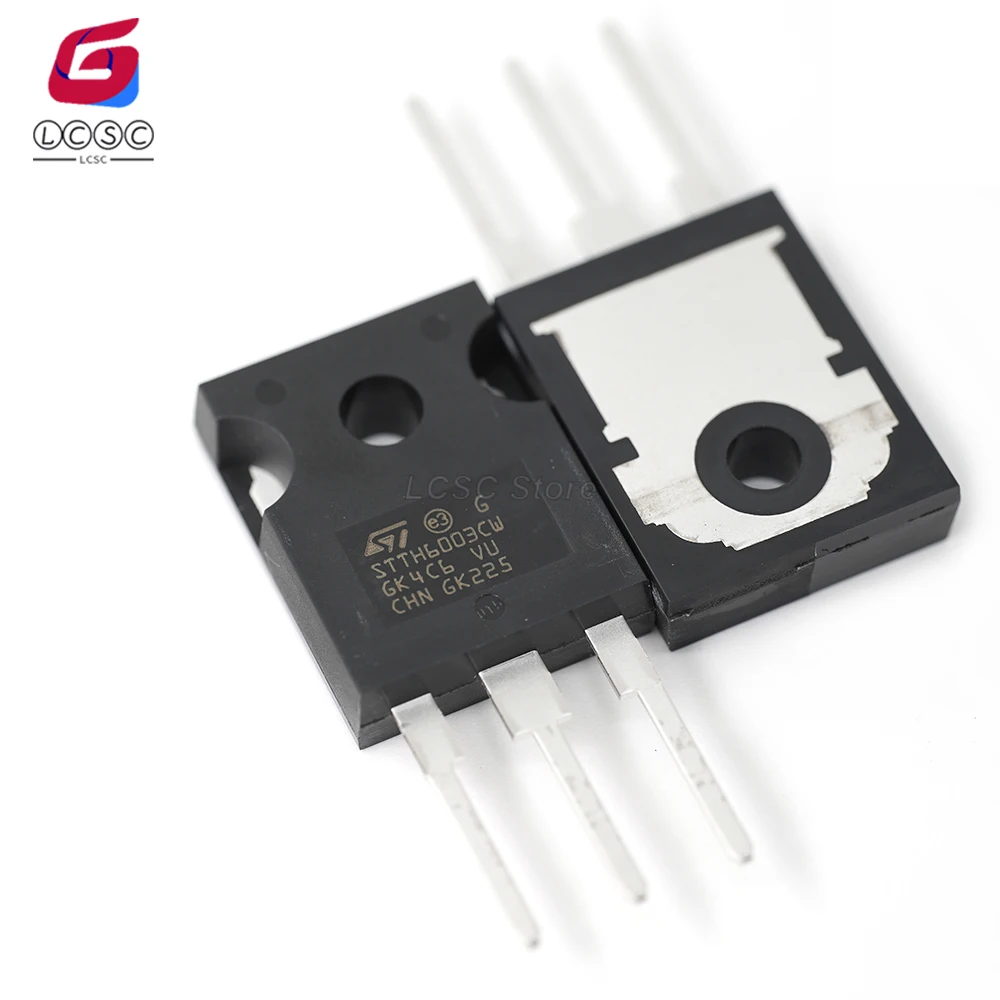 5Pcs/Lot New Original STTH6003CW Diode Array 1 Pair Common Cathode 300V 30A  TO-247 High frequency secondary Rectifier