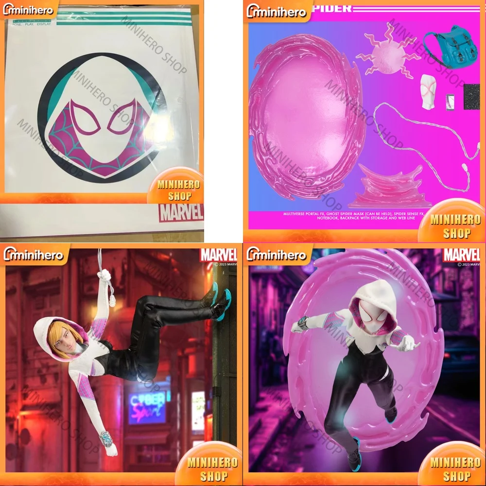 

In Stock 100% Original Mezco Toyz Ghost Spider Gwen Stacy Action Figure 12 Inch Collectible Anime Toy for Adults Kids Marvel