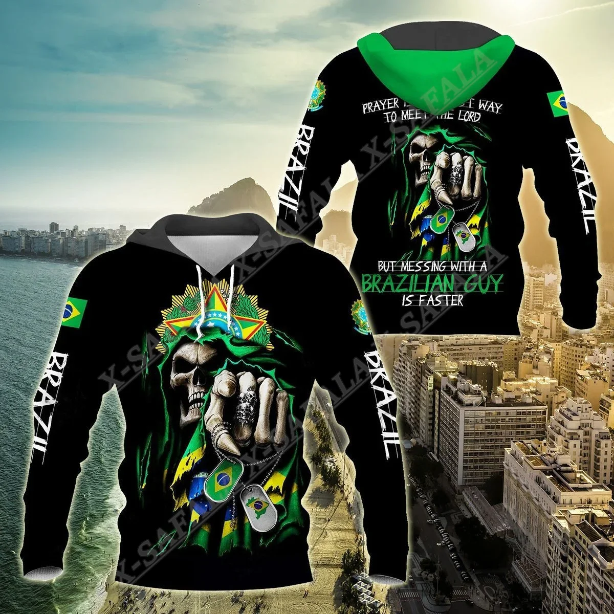 

Brazi Runs Through My Veins 3D Printed Zipper Hoodie For Men Pullover Sweatshirt Hooded Jersey Tracksuit Outwear Coat