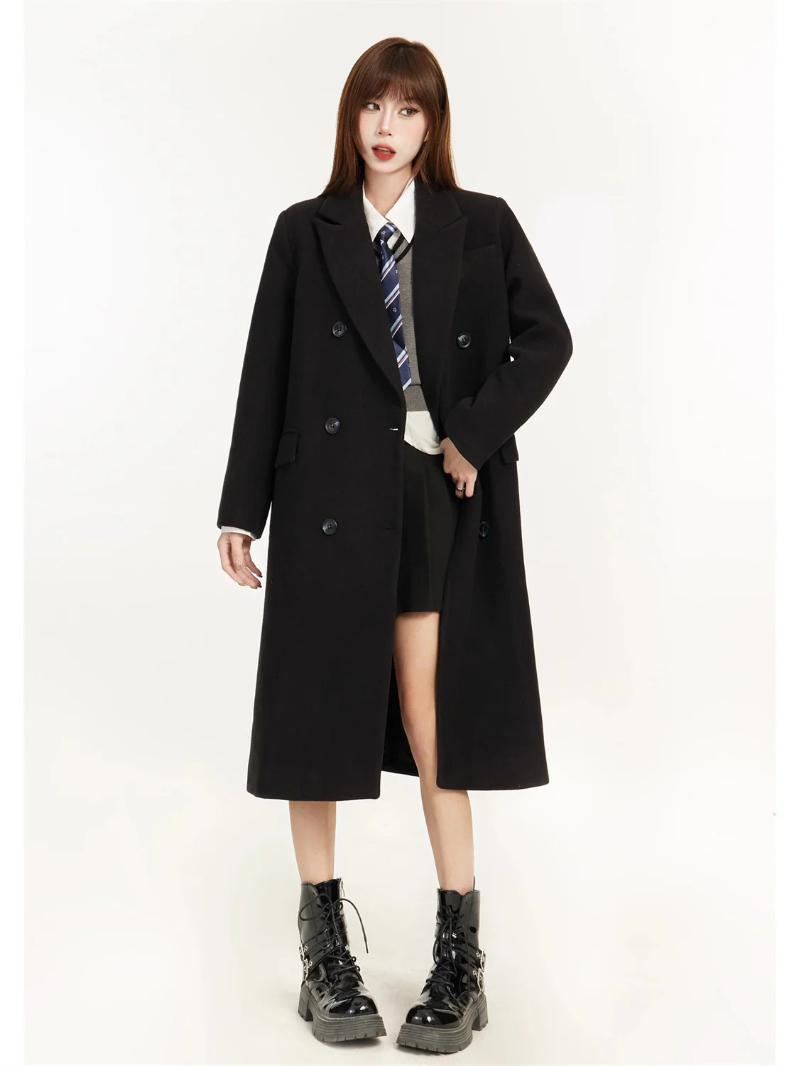 

Bla Camere Coat Women's Mid-Length Thiened Autumn Winter New Sle High-End Feel Woolen Jaet for Young Women