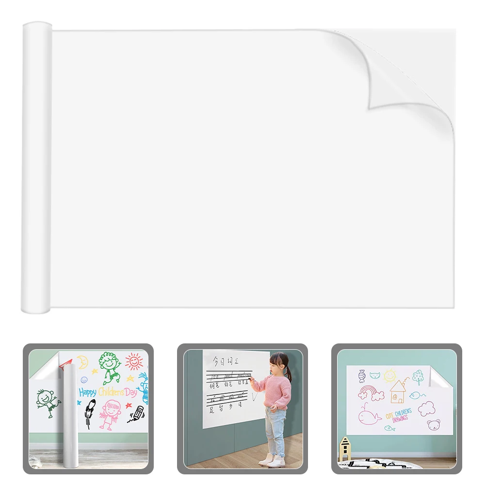 Portable Self Adhesive Dry Erase Whiteboard 45cm x 2m Removable Wall Sticker Multi Home Use Reusable