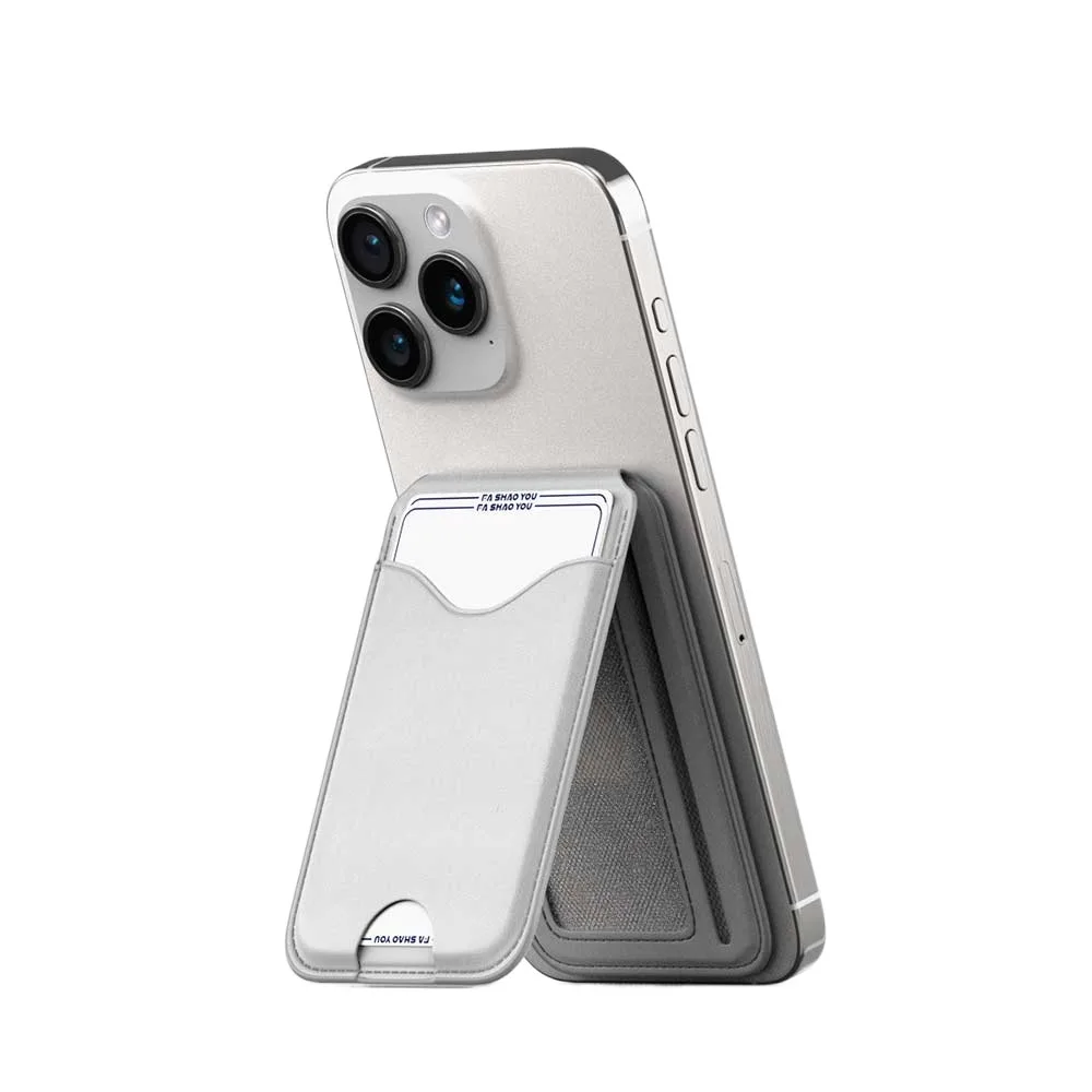 

Магнитный держатель для карт Magsafe с зеркалом, сильная адсорбционная подставка для телефона, складная кожа для iPhone 17, 16, 15, 14, 13, 12 серии