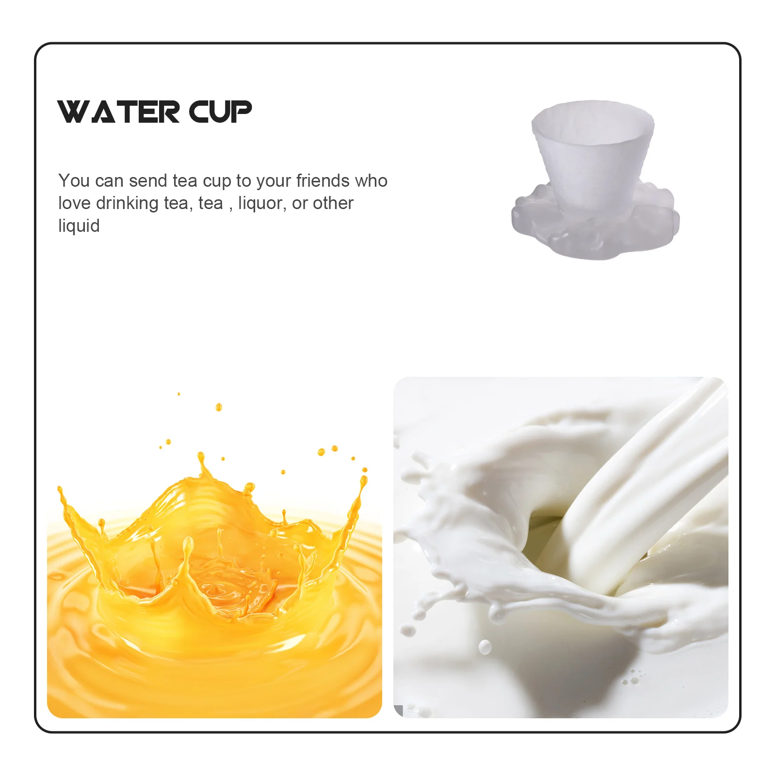 

1Set Glass Tea Cup Set Japanese Style Transparent Delicate Cup with Coaster Drinking Mug for Tea Coffee Party Home Use