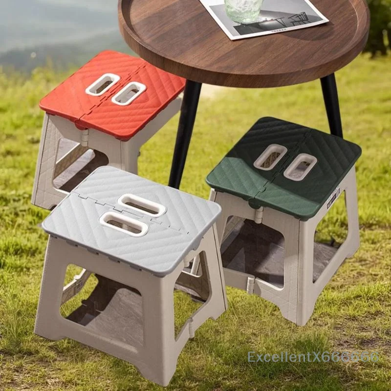 

Lightweight Folding Bench, Durable Plastic Footstool for Multi Use, Kitchen Secure Grip