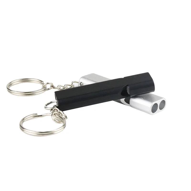 Portable High Frequency Aluminum Alloy Emergency Whistle Keychain Outdoor Tools Training Whistle Camping Hiking EDC Accessories