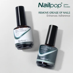 Nail Dehydrator and Primer Acid Free Natural Nail Prep Dehydrate Bond Primer Bonding Polish Soft Nails Tips Gel Nail Supplies