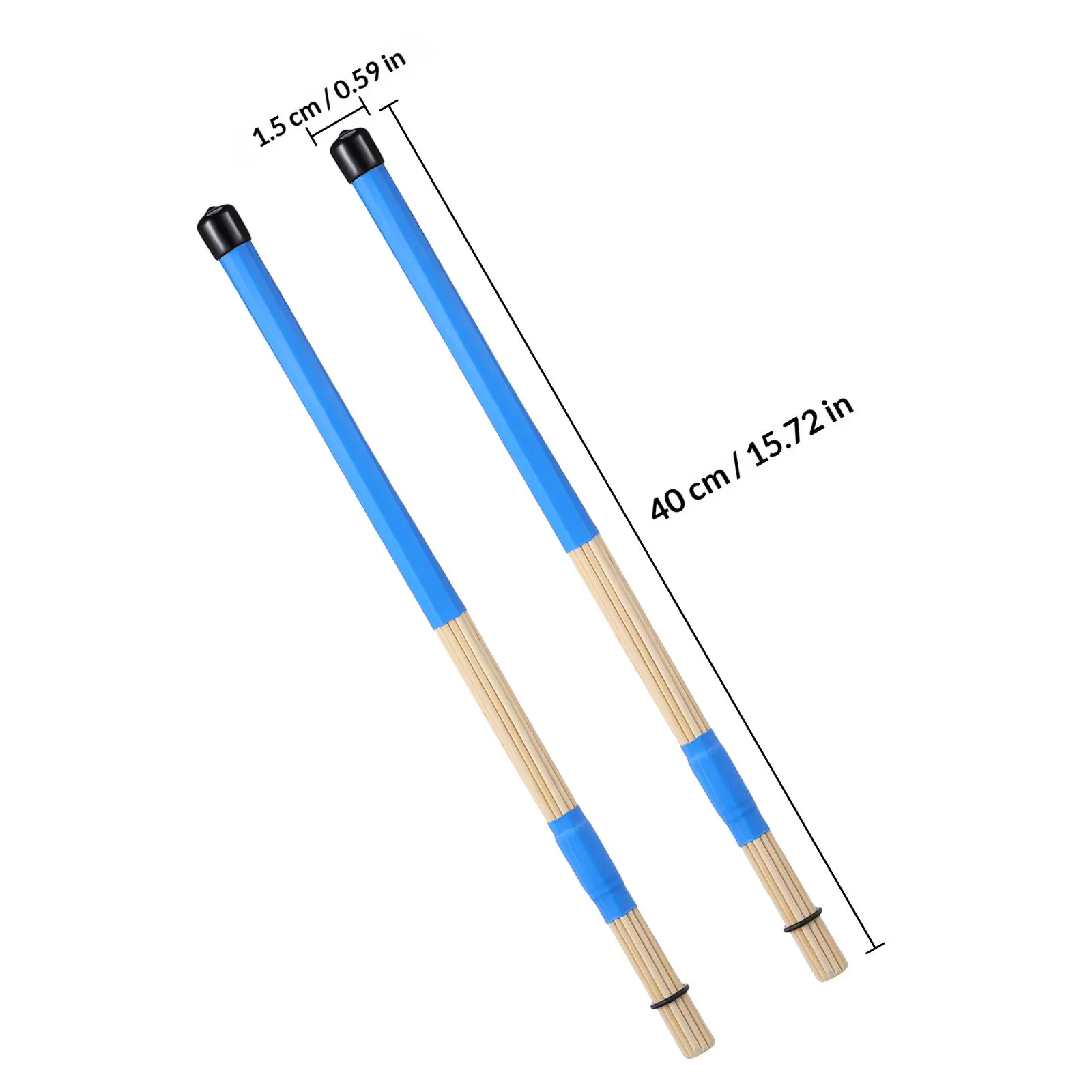 1Pair Bamboo Drumsticks Premium Wooden Brush For Rack Drums Non-Slip Design Durable Percussion Sticks Random Color