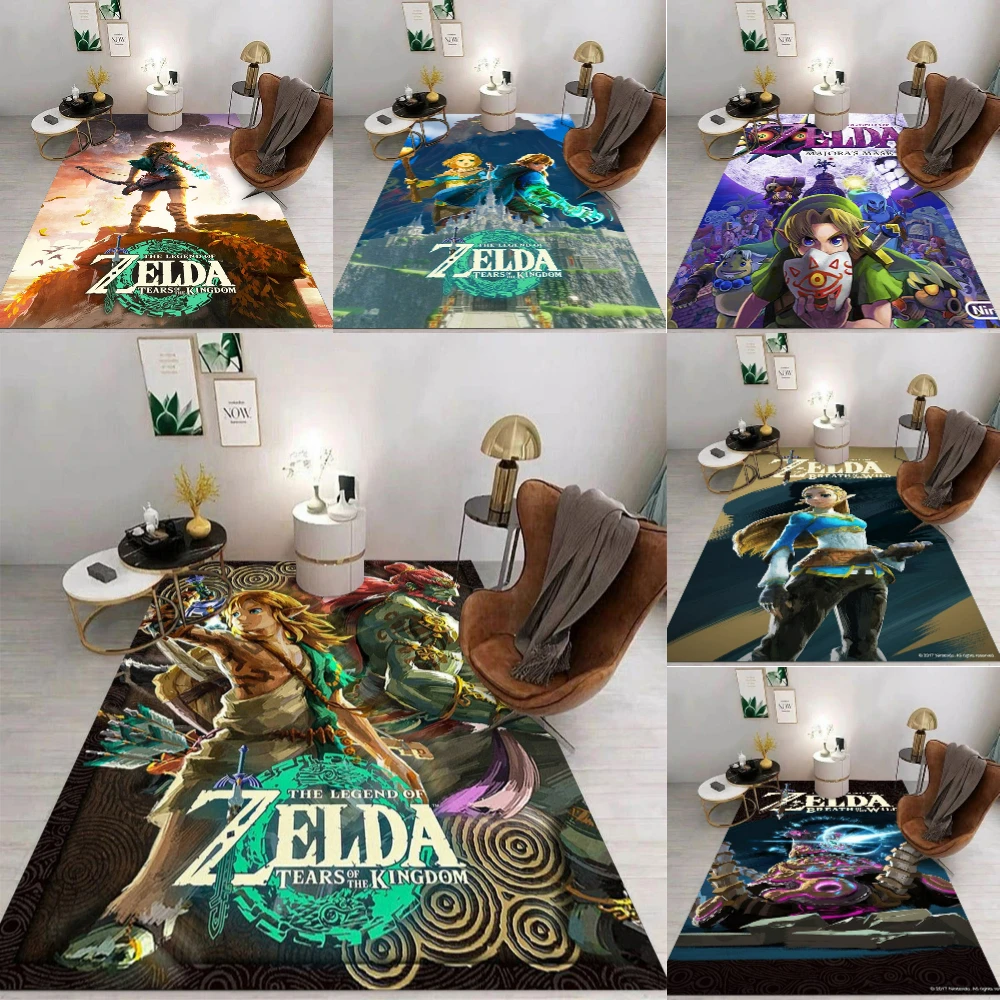 

MINISO Retro Game The Legend of Z-Zelda Inspired Carpet for Living Room Sofa Decor Bedroom Bedside Mat Lounge Mat Game Lover