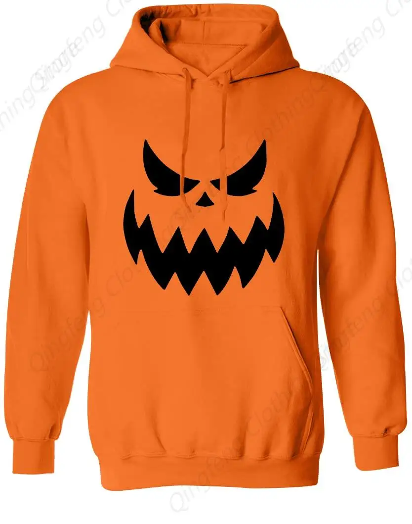

Men's Stylish Halloween Sweatshirt Long Sleeve Pumpkin Hoodie Daily Costume Drawstring