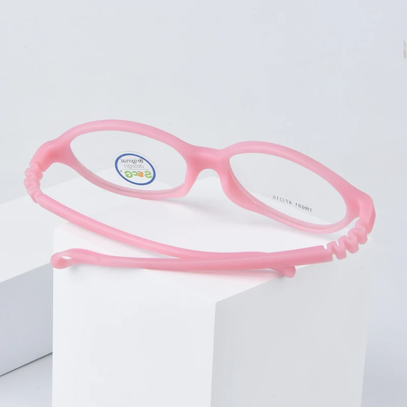 SECG Optical Myopia Oval Round Children Glasses Frame Plastic Glasses for Sight Children Correction Soft Kids Eyewear Frame