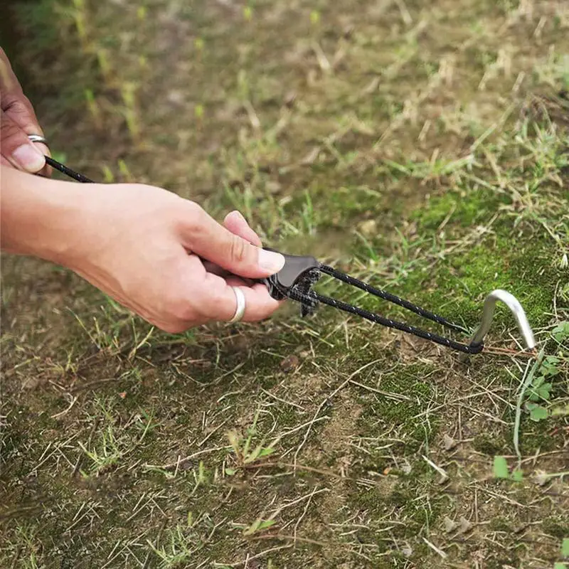 Ajusteur de fixation de ULd\'auvent de tente, boucles de ULà vent coordonnantes, pince triangulaire, outil de butée de tente de camping en plein air,