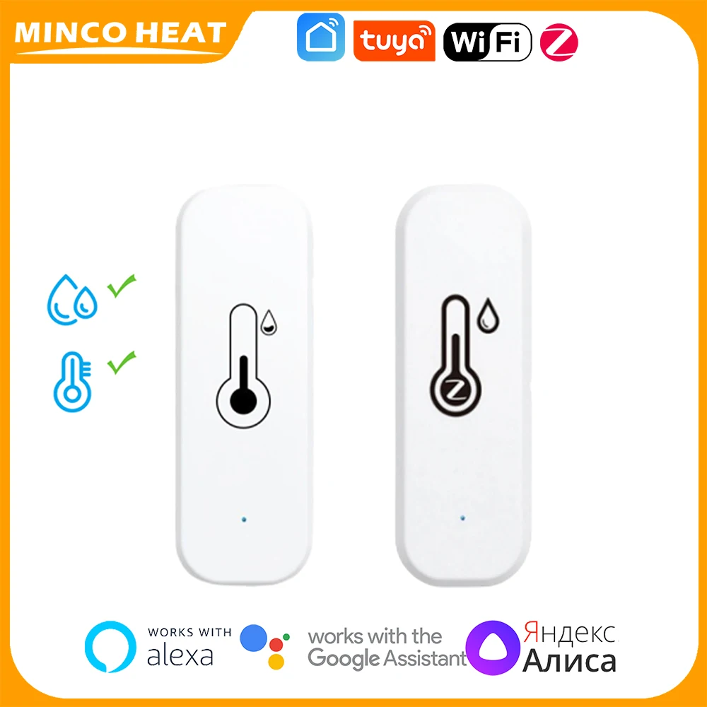 

Smart Tuya WiFi / Zigbee 3.0 Temperature and Humidity Sensor Indoor Battery Powered APP Monitoring For Alexa Google Home Voice