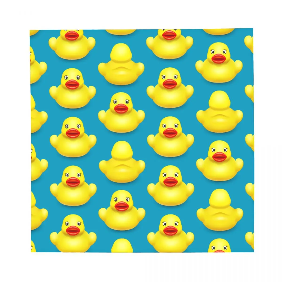Yellow Classic Ducks Graphic Square Towel Multifunctional Neck Scarf Hair Bandana view 3