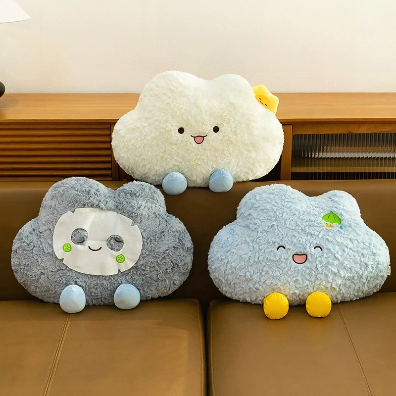 

Мягкая плюшевая подушка-облако Kawaii, игрушка для детей, подарок на день рождения, мягкая уютная подушка-обнимашка для дивана и декора, для детей