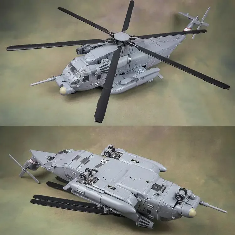 Transformatie Weijiang WJ Black Apple M05 Verborgen Vertigo Vervorming Speelgoed Vergrote Versie Film Helikopter Model met Scène