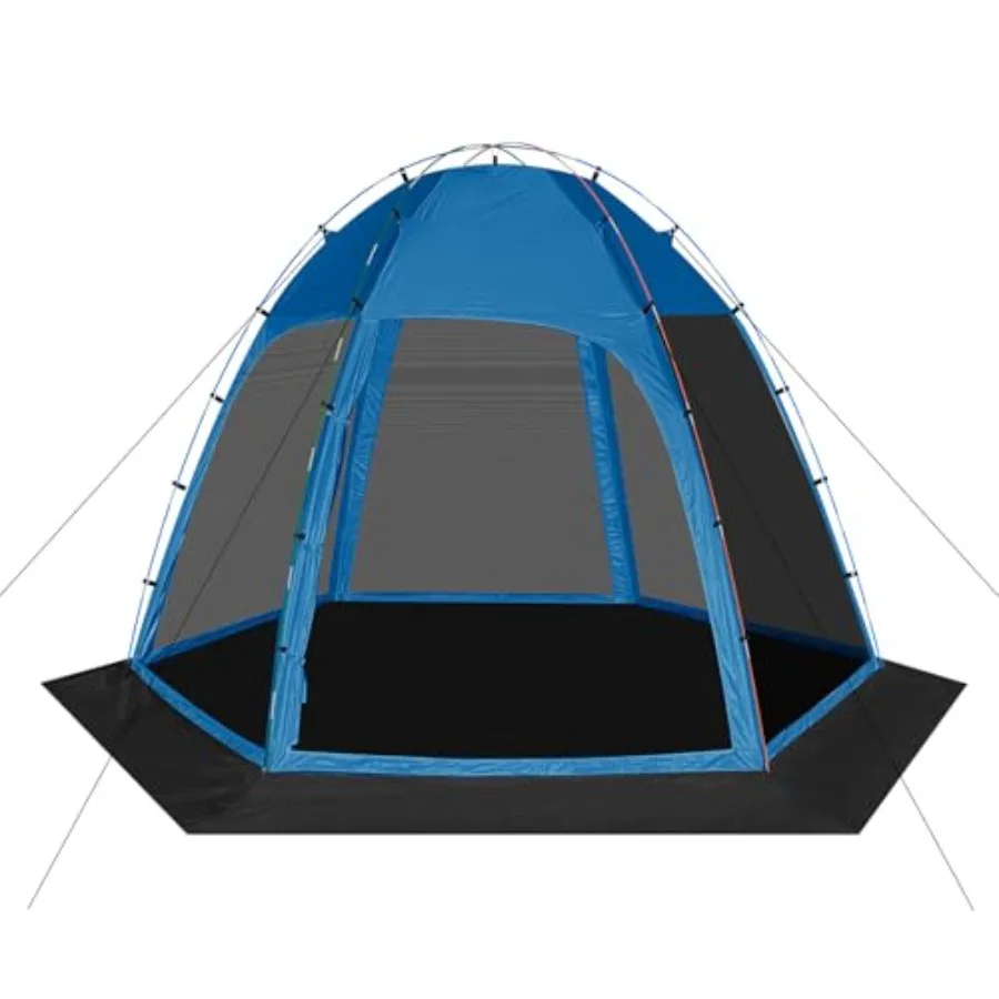 

Screen Tent with Removable Floor 11.8'x11.8' Six-Sided Gazebos with Mosquito Netting Sunproof Outdoor Canopy Tent for 6-8 Peopl