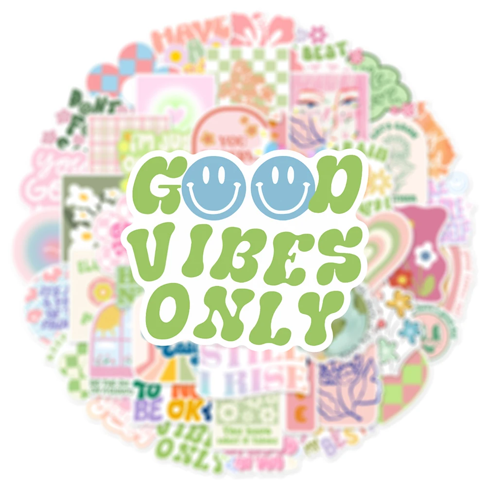 10/30/50pcs Cute Inspirational Girl Pink Style Cartoon Stickers Aesthetic DIY Bike Laptop Stationery Decoration Sticker Kids Toy