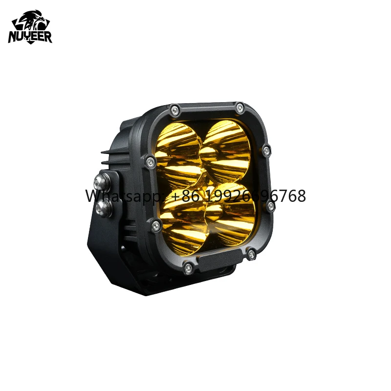 오토바이용 LED 작업등 4인치 80W 고휘도 4x4 드라이빙 램프 스팟 빔 8000LM 트랙터 트럭 오프로드 SUV 12V 24V용