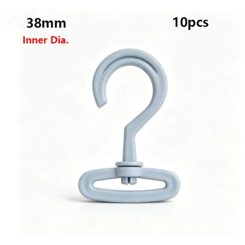 10Pcs Plastic Swivel Hook Clasp Universal 20/25/38mm Rotating Webbing Hooks Backpack DIY Camping Accessories