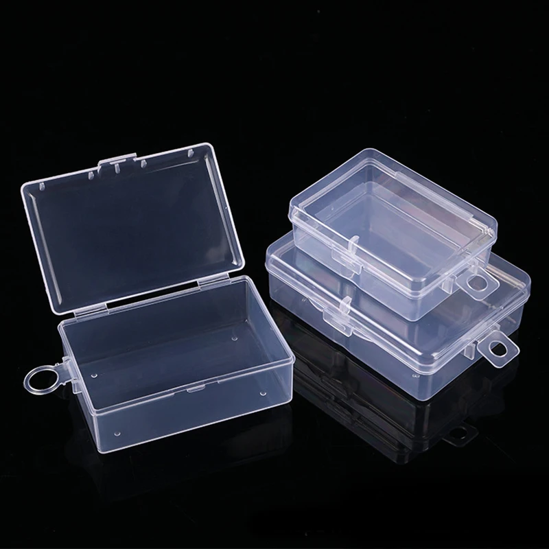 Rectangular Desk Organizer Translucent Dustproof Storage Box Multi-size Portable Organizer Box For Photocards Paper Clips