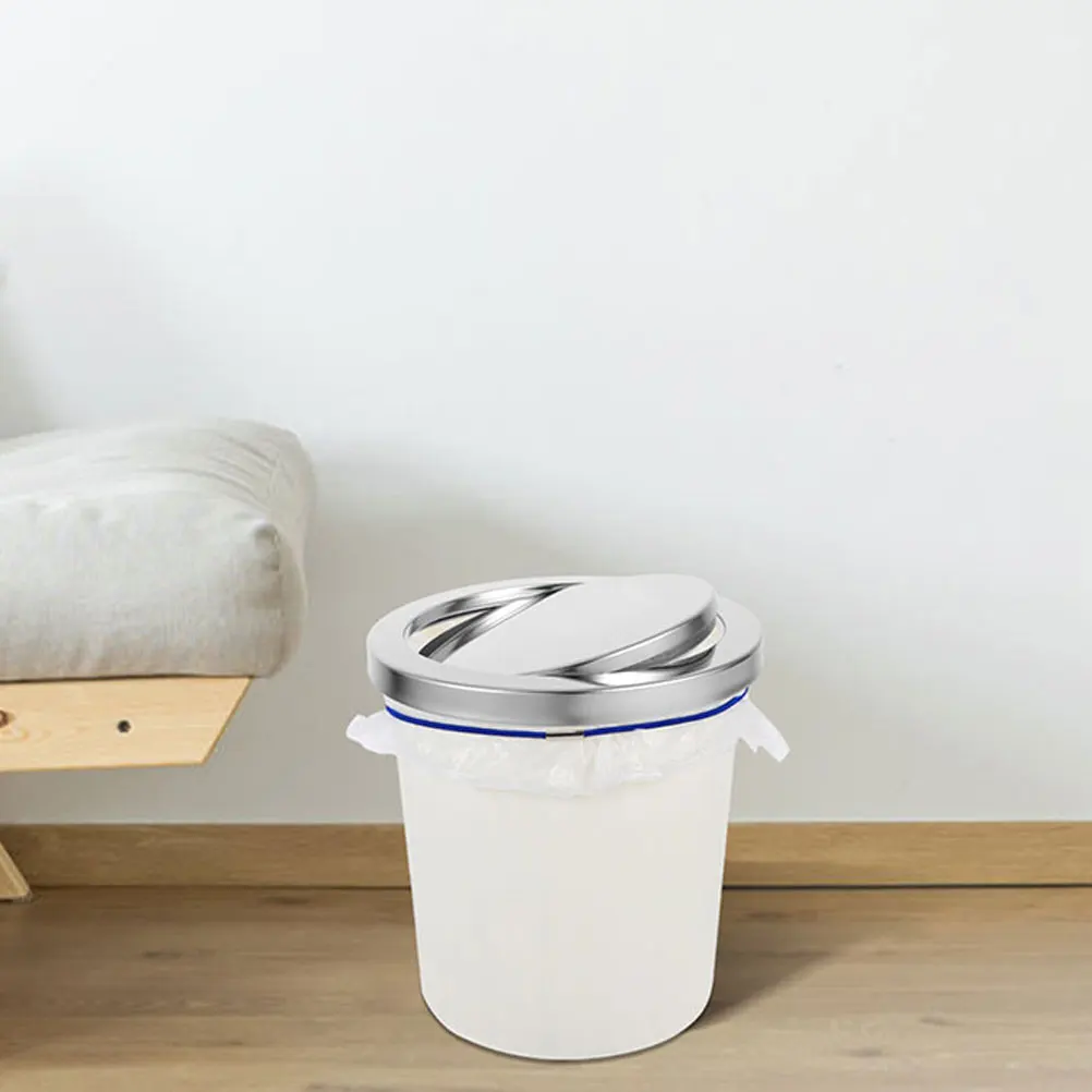 

2 Pcs Embedded Trash Can Lid Kitchen Countertop Drop-in Chute Waste Bin Square Garbage Cover Stainless Steel Replacement Flap