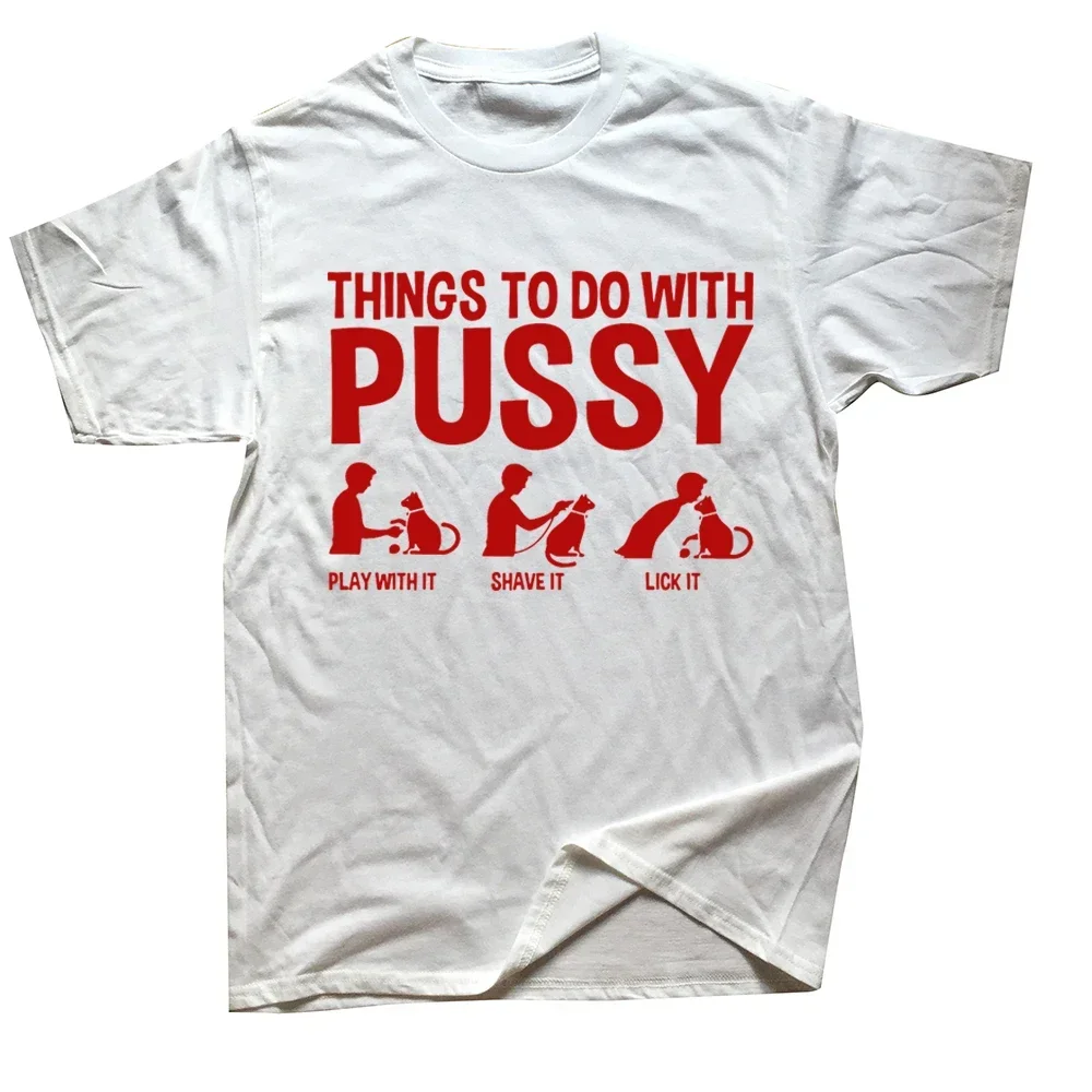 heavyweight Cat Lover Funny Awesome Cat Dad Things To Do with Pussy Tops Pet Family Tee Streetwear Hop Tops Hipster Summer Tees