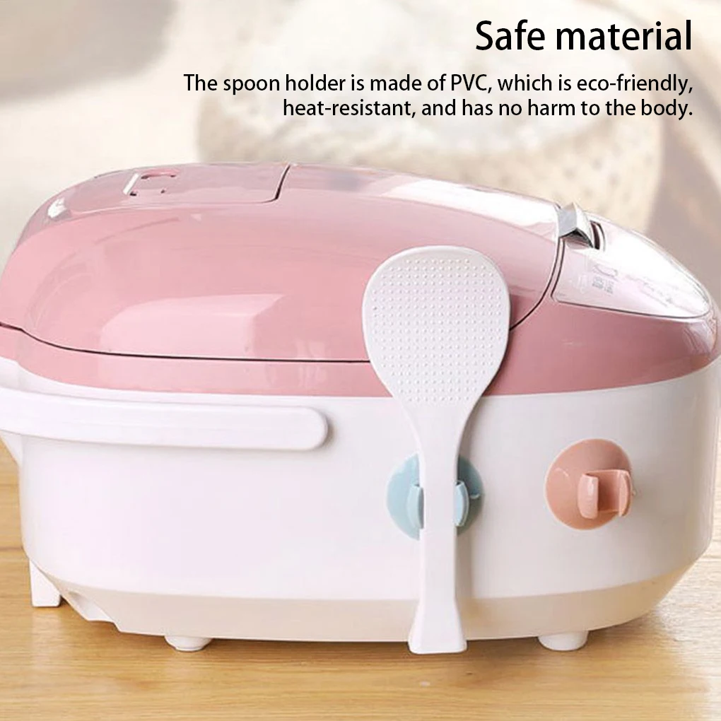 Wall Mount Rice Cooker Spoon Holder Spatula Restaurants Color Random