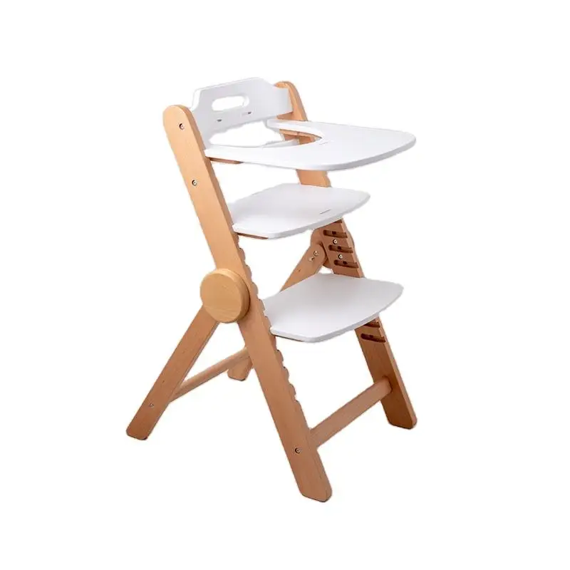 High Quality Luxury Foldable Adjustable Height Feeding Baby High Chair