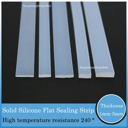 White Translucent Silicone Solid Flat Strip Anti Oil Anti-Skid Shock Absorption High Temperature Heat Resistance Sealing Gasket