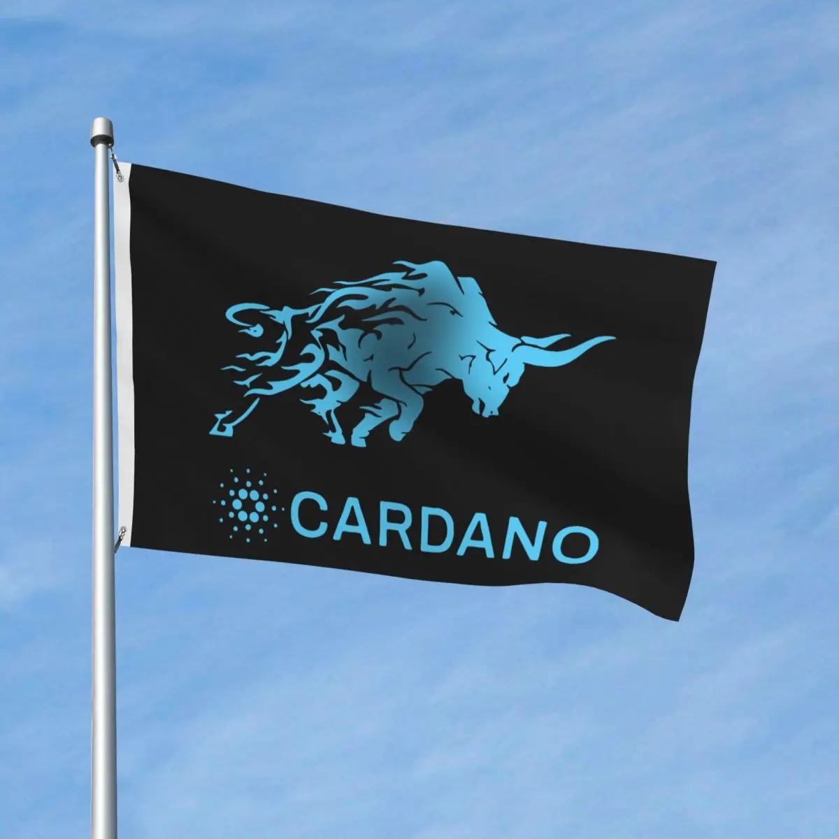 Cardano Flags Double Sided Indoor Outdoor Banner Hodl ADA Crypto Coin Cryptocurrency 2 Grommets Hanging Decoration 3x5 FT