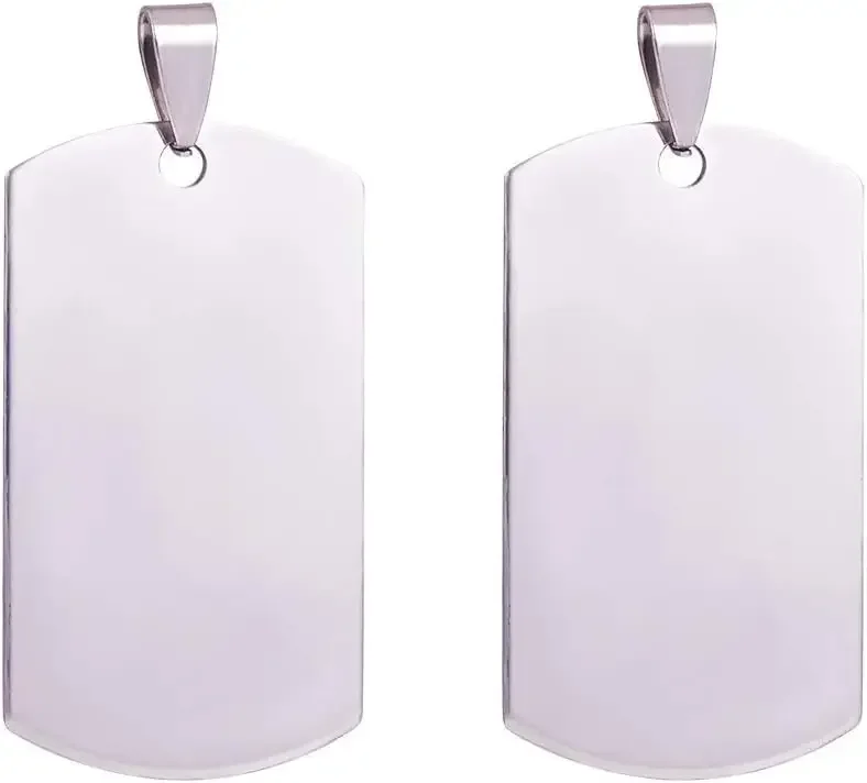 

20 шт., 1,6x1 дюймов, штамповочные заготовки из нержавеющей стали, подвески для собачьих бирки с застежками для изготовления ювелирных изделий, идентификационные бирки для домашних животных, ремесла