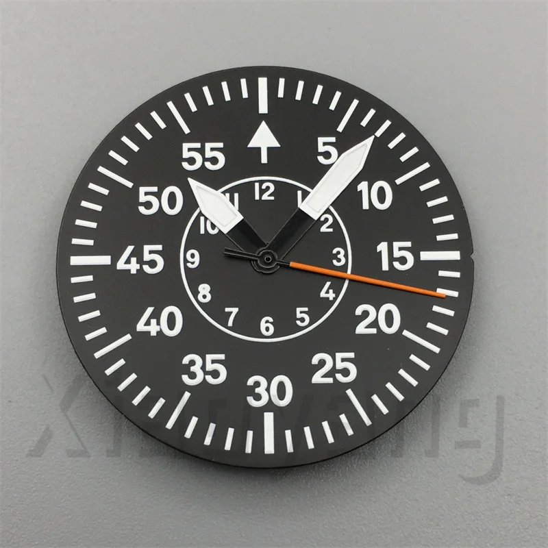 29mm Pilot Watch Dial Hand Set Super Green Luminous Fit NH34 NH35 NH36 NH38 ETA2824 2836 PT5000 Miyota Series Movement WatchPart