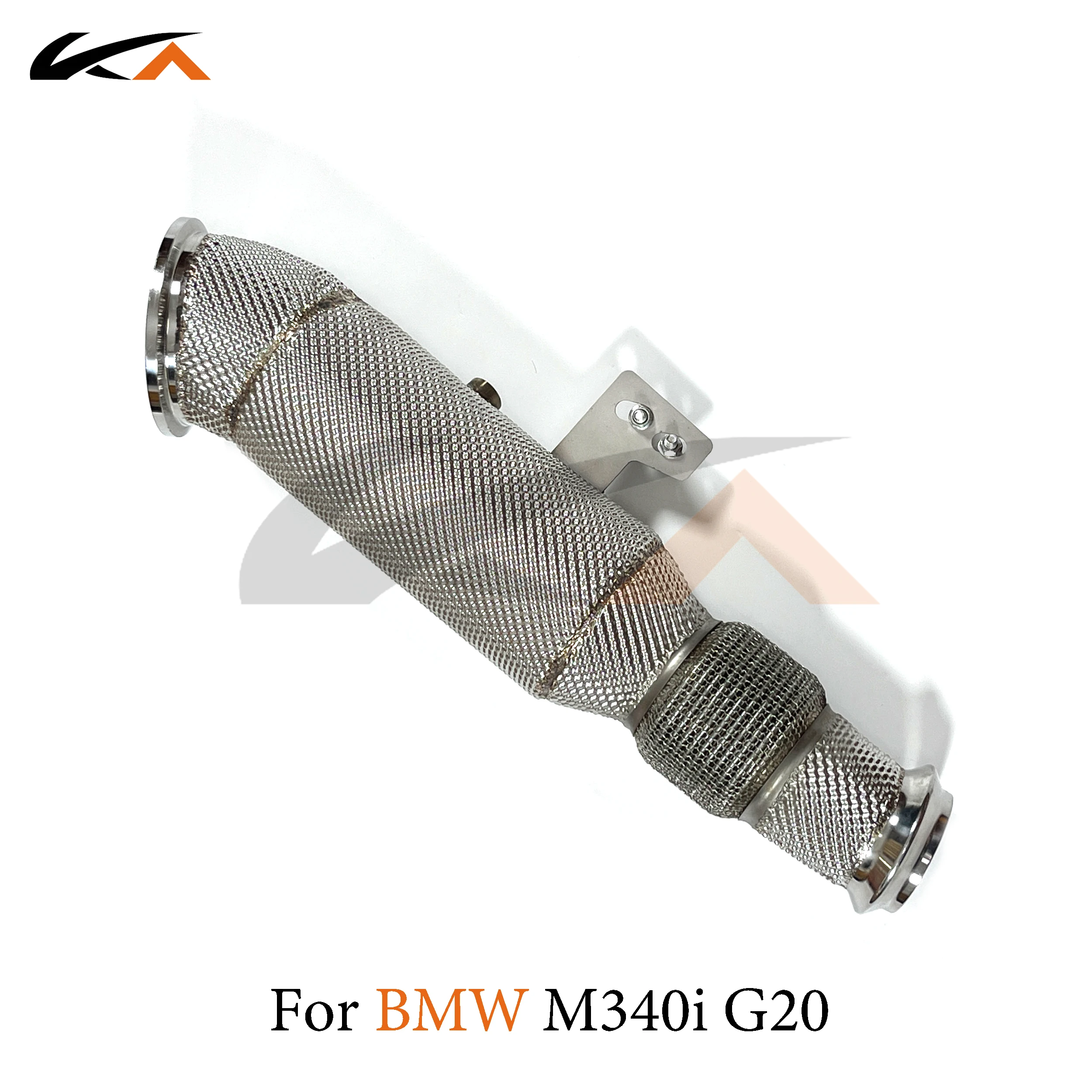 KA Tuning exhaust system header stainless downpipe for BMW M340i G20 B58 3.0T axle pipe performance catalysis heat shield