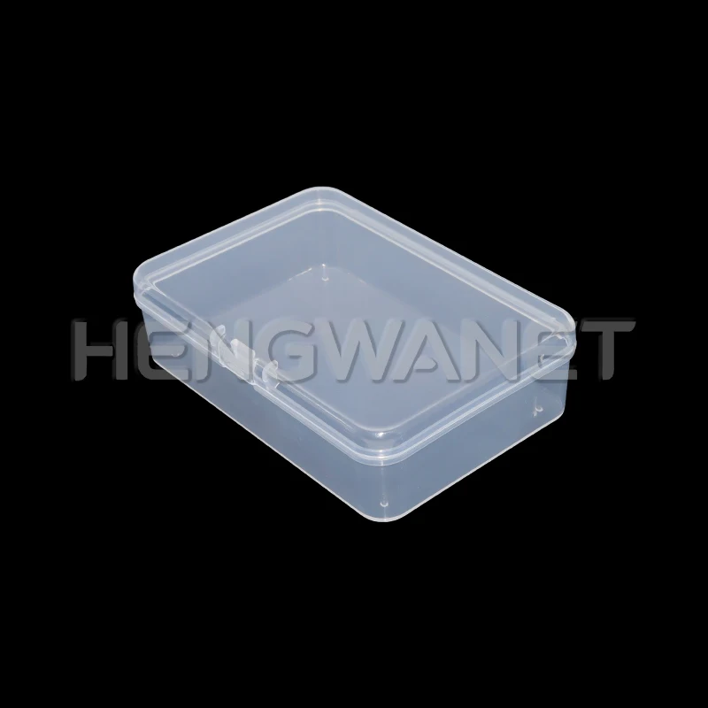 5PCS Transparent Plastic Box Jewelry Packaging Component For Receiving Box ID Card Jewelry Rectangle Home plastic storage box