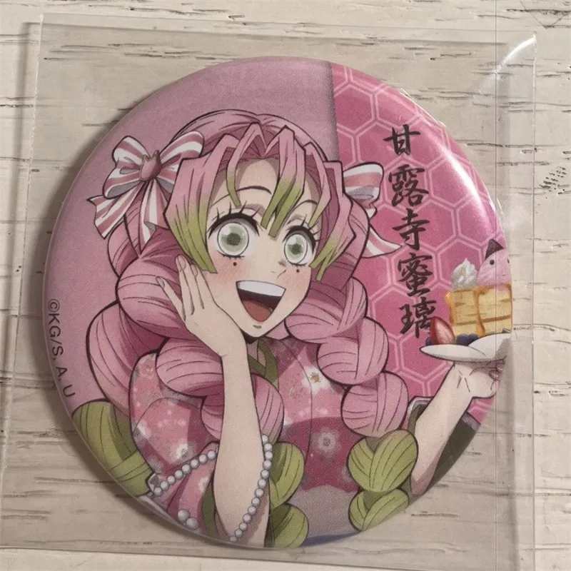 

Demon Slayer Laser Brooch Kanroji Mitsuri Anime Action Figure Figural Clothing Backpack Pin Decoration Cute Boys Christmas Gift