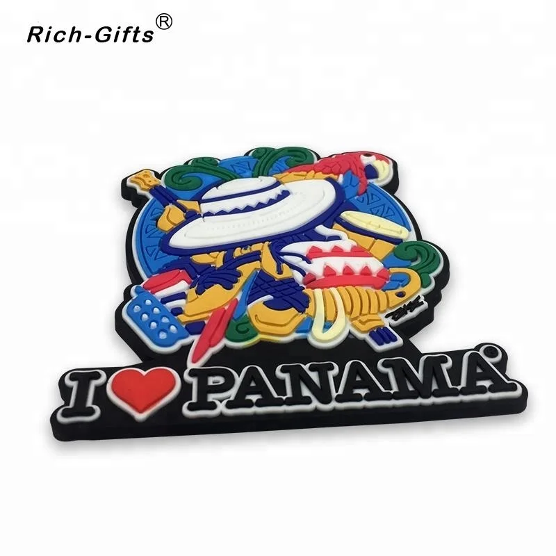 Customized Logo Soft Rubber Fridge Magnet, Panama, Customized