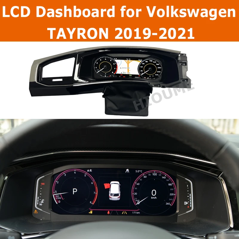 

Car odometer LCD Speedometer For VW TAYRON 2019 2020 2021 Digital Dashboard Panel Virtual Instrument Cluster CockPit