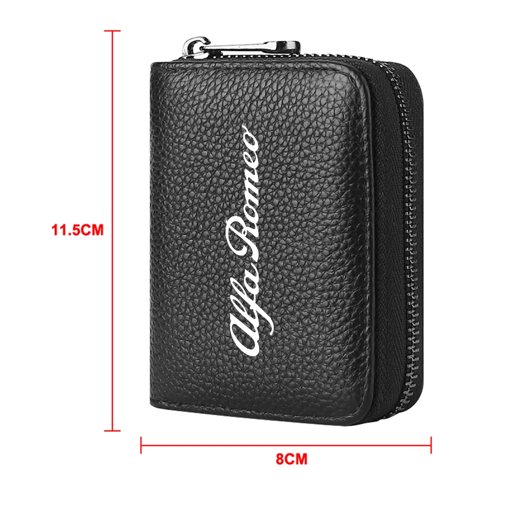 Business Card Holder Wallet Women Men Bank ID Credit Card Holder Protects Card Bag for Alfa Romeo 159 147 Stelvio Accessories