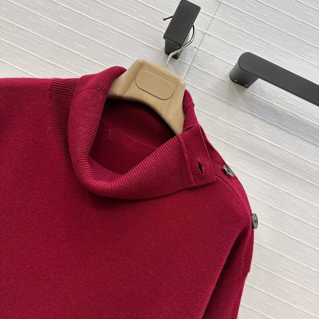 جديد الخريف 100% غزل الكشمير بلوفر مغزول المرأة الياقة المدورة سبليت أزرار طويلة الأكمام بلون الأساسية سترة غير رسمية