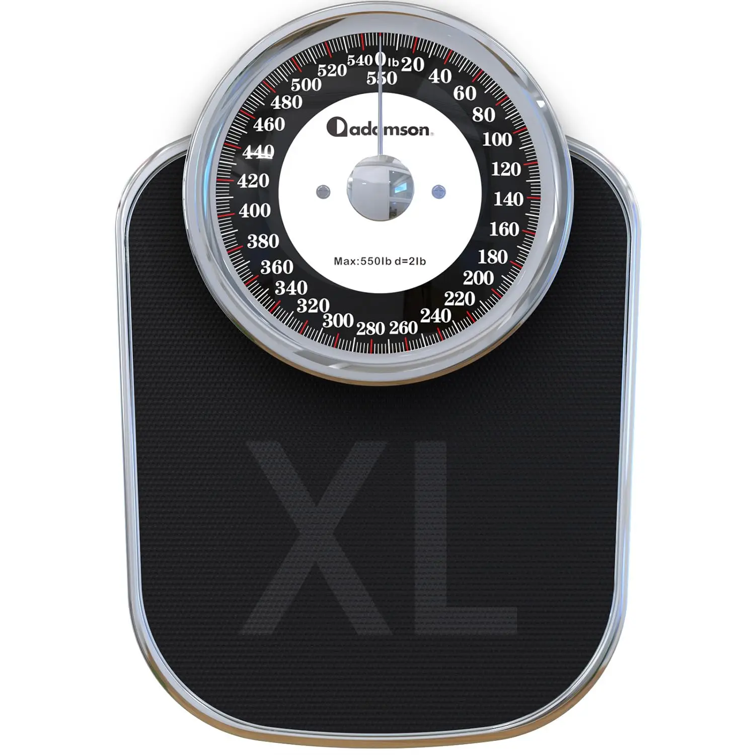 

Heavy Duty Bathroom Scale - 550lb Capacity, Anti-Skid Rubber Surface, Large Numbers, No Batteries Needed, 20-Year Assurance