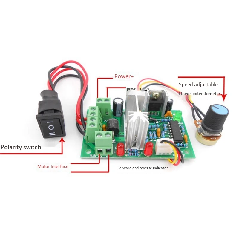 Interruptor controlador de velocidade do motor pwm dc 20a regulador de corrente 10-60v pwm controlador dc 150w 12v 24v 36v 48v