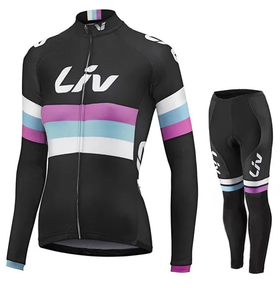 LIV 2024 Women Autumn Cycling Jersey Set Long Sleeve Breathable Clothing MTB Maillot Ropa Ciclismo Bicycle Outdoor Sportswear