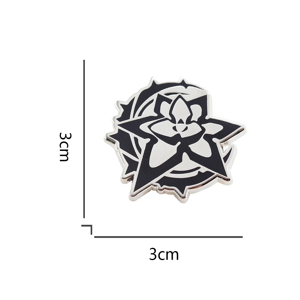 إليسيا شعار بروش مطاردة النار ثلاثة عشر أبطال جي شارة معدنية لعبة هونكاي تأثير 3 البضائع التلبيب دبوس هدية ملحق