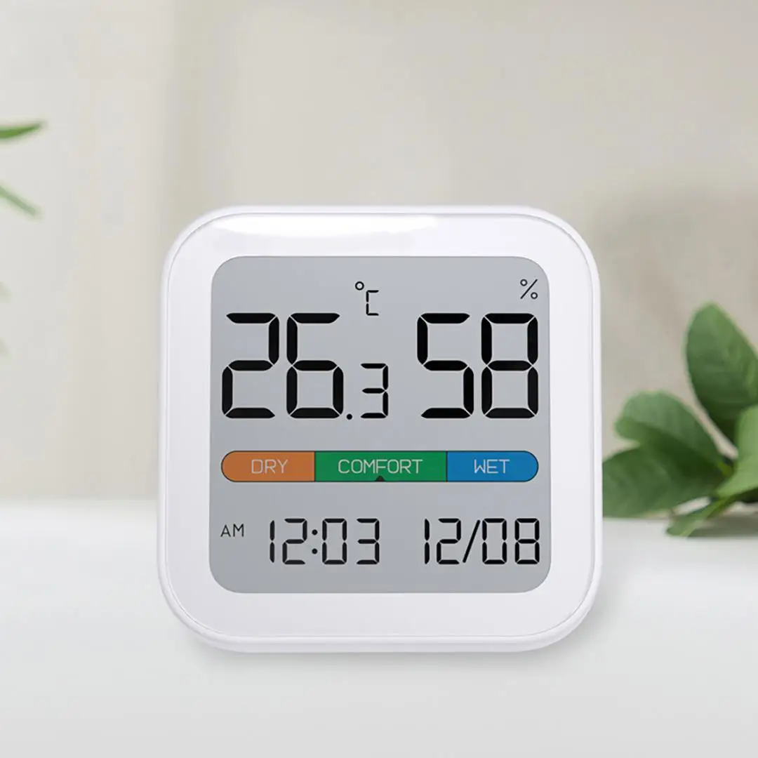 XiaomiYoupin Miiiw Mute Temperature Humidity Clock Home Indoor High-precision Baby Room Monitor Huge LCD Screen