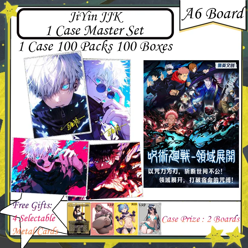 

New JiYin JJK A6 Boards Jujutsu Kaisen Cards A6 Cards Gojo Satoru Hobby Collection Doujin Booster Box Kids Toys Gifts