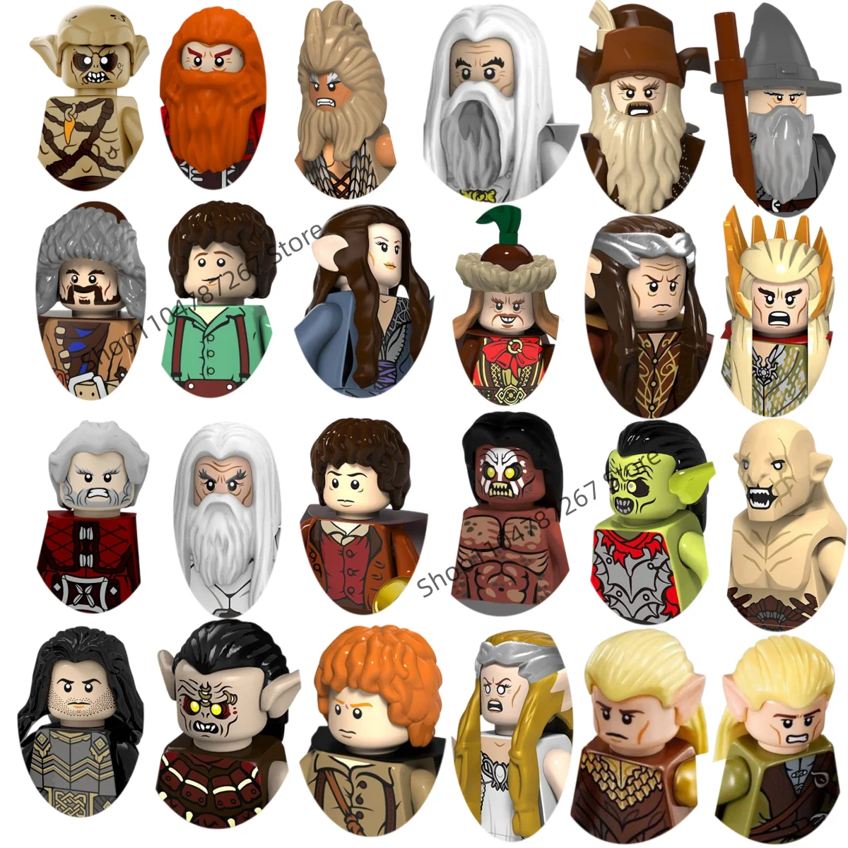 

The Lord of the Rings classic characters building blocks from fantasy movies soldiers orc children's MINI brick toy gifts
